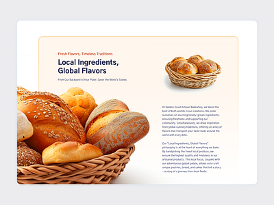 Bakery Marketing Block branding clean design homepage illustration landing layout marketing ui web white
