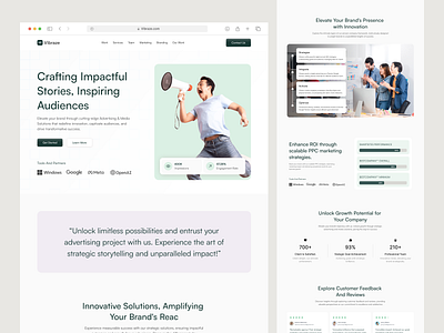 Vibraze - Advertising and Media Agency Website advertising agency company company profile corporate creativeagency design landing page mediaagency mediaplanning ui design web web design website design websiteadvertising
