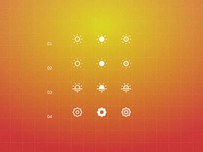 Sun Icons - Day #22 - DaretoShare24 daretoshare daretoshare24 design icon iconography sun sun icon ui web design
