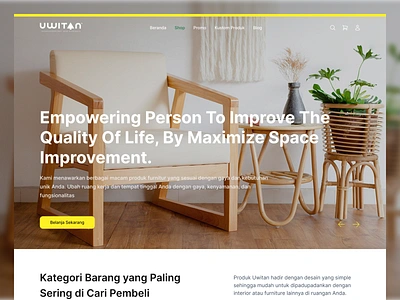 Uwitan - Furniture Website Redesign architecture chair classic clean ui decoration furniture furniture app furniture design furniture website ikea interior interior design minimalist product design ui ui design uiux web design website website redesign