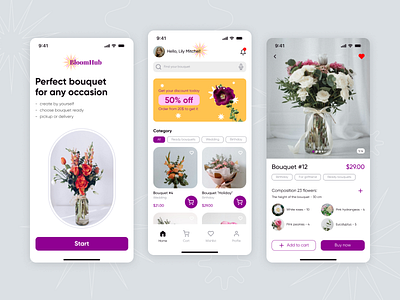 Design concept flowers delivery delivery app design concept flowers mobille aa ui