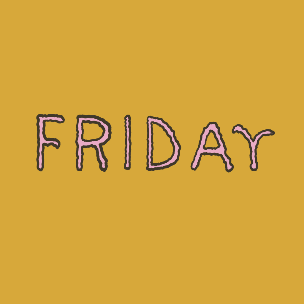 Happy Friday 2d animation adobe adobe drawing adobe fresco animated gif animation frame by frame animation illustration motion graphics social media animation