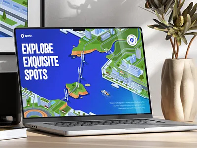 Spotr: Landing Page Highlights 📸 agency blue branding clean design desktop graphic design illustration landing page logo mockup orely photography portfolio studio travel ui visual web design website