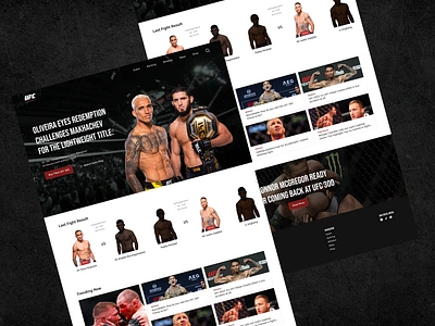 MMA Sports: Dynamic Landing Page Design Showcase landing page mma sport sport landing page ufc ui ui design ui ux design ui ux designer uidesign website design website responsive