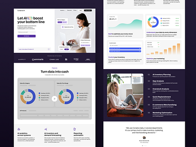 Website Design for AI eCommerce Platform design marketing website web design website design