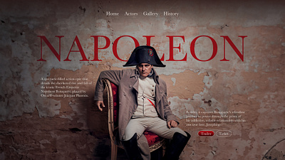 Movie website - Napoleon design interface website