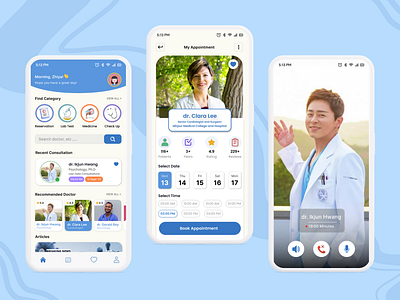 HiDoc - Healthcare Mobile App Design app design designapp health healthcare medical app mobile mobile app mobile application ui uiux