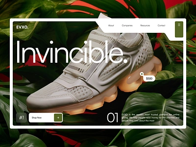 Shoes Store Website - EVXO adiddas branding design e commerce hero section nike shoes shoes shop shoes website shoes website design sport shoes ui ui user interface ux web design webshop website