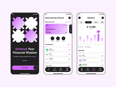 Bank Mobile App Concept bank app concept mobile app statistics ui ux visual design web design