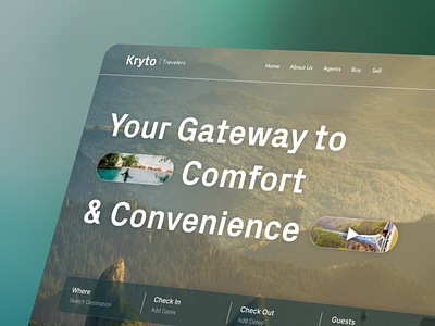 Kryto - Travel website UI Concept agency colorful ui design digital agency futuristic hero design seo optimized travel travel agency travel blog trending ui ux website