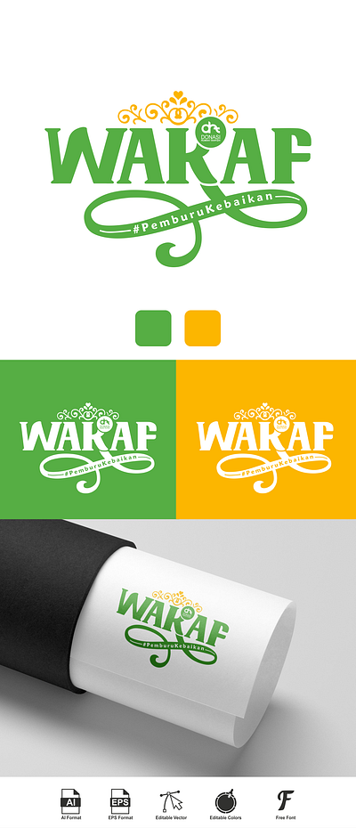 Logo Wakaf branding graphic design logo