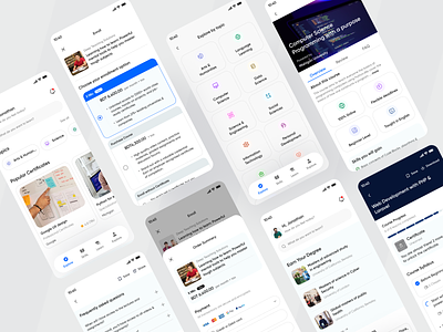 E-learning App app design coursediscovery design digitallearning easypayments elearningapp elearningexperience explorelearning filllo knowledgeadventure learningjourney order summery payment price saas techineducation ui uiux web design