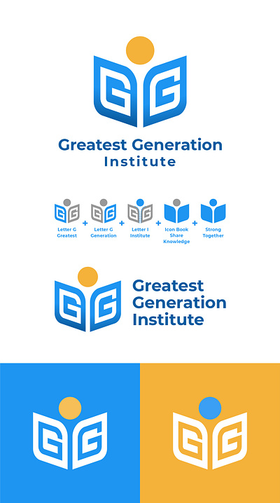 Logo Greatest Generation Institute branding business design graphic design icon illustration logo minimal ui vector
