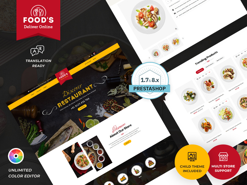 Restaurant – Food & Cafe – Prestashop Responsive Theme branding design ecommerce fashion furniture illustration italian logo modern opencart prestashop responsive shopify style template templatetrip theme ui woocommerce wordpress