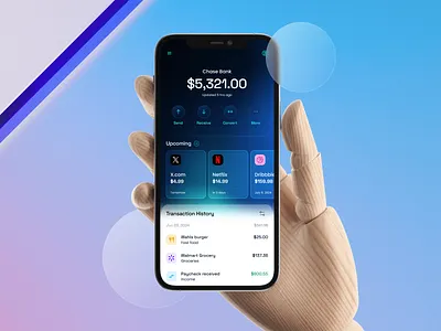 Fresh Take on Banking/Fintech Apps UI 🚀 app appdesign bank banking bill app bills budgeting app dashboard design financialux gradient product transaction ui user interface ux