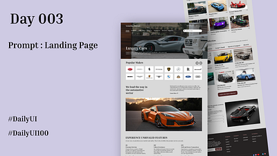 VeloElite Motors : Landing Page cardealership creativedesign dailyui dailyui100 designchallenge highendautos landingpage luxurycars userexperience webdesign