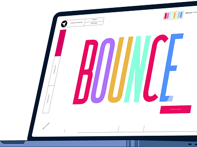 Animated Landing Page :Bouncer animation branding design figma graphic design landing page motion graphics typography ui user interface ux uxui website