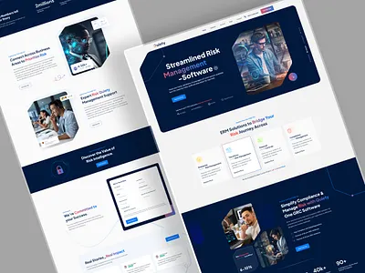 Risk Management Saas Landing Page agency conultancy corporate divi finance homepage integration landing page risk risk management saas security shielding software theme ui ux website wordpress