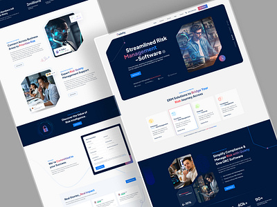 Risk Management Saas Landing Page by Saiful Talukdar on Dribbble