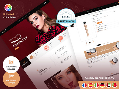 Senorita – Bridal Beauty & Cosmetics – eCommerce Theme art branding decorative design ecommerce fashion illustration logo opencart perfumes prestashop responsive shopify style template templatetrip theme ui woocommerce wordpress