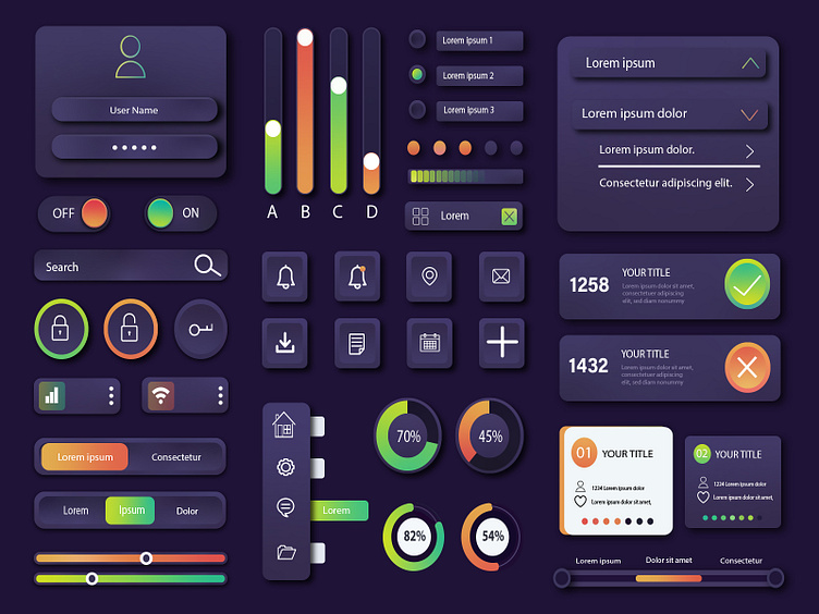 UI Elements by neetu sharma on Dribbble