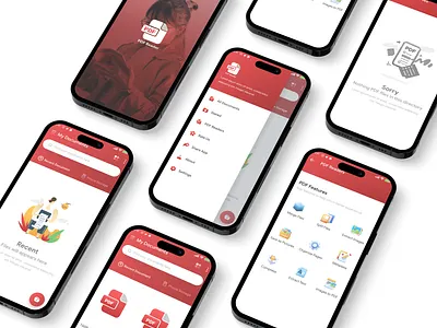 PDF Reader App app design freelancer pdf reader ui ux