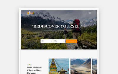 Global Holiday Adventure nepali ui ux website