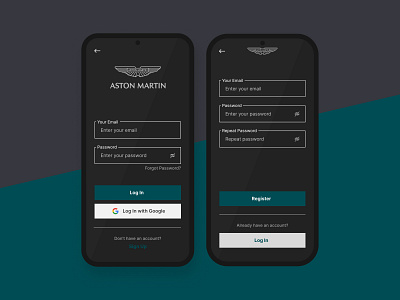 Luxury Car Brand Login Screen brand car daily challenge dark mode design email gui login mobile password product design register responsive sign up typography ui uiux user experience user interface ux
