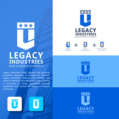Logo Legacy Industries branding business design graphic design icon illustration logo minimal ui vector