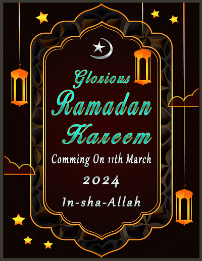 Ramadan Simple Flyer Design banner design branding flyer graphic design logo photoshop ramadan poster