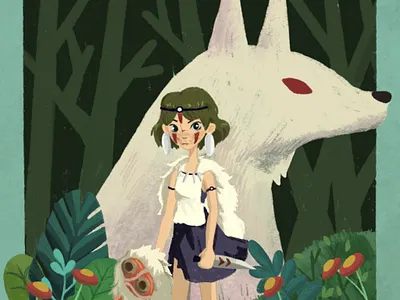 Princess Mononoke fanart digital drawing digitalart fanart ghibli illustration