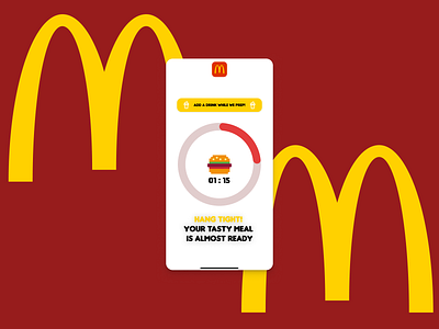McDonalds meal prep timer Daily UI 014 014 branding dailyui14 delivery graphic illustration logo mobile ui uiux ux website