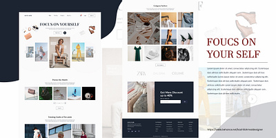 FOCUS ON YOURSELF ECOMMERCE WEBSITE 3d animation branding graphic design ui