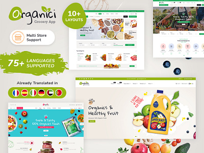 Organici – Food & Grocery Store – eCommerce Responsive Theme bootstrapdrop shippingecommerce drop shipping ecommerce food food restaurant grocery store healthy illustration opencart organici prestashop shopify super mall templatetrip woocommerce wordpress