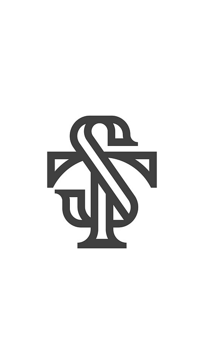St Ts Monogram Typography Logo designs, themes, templates and ...