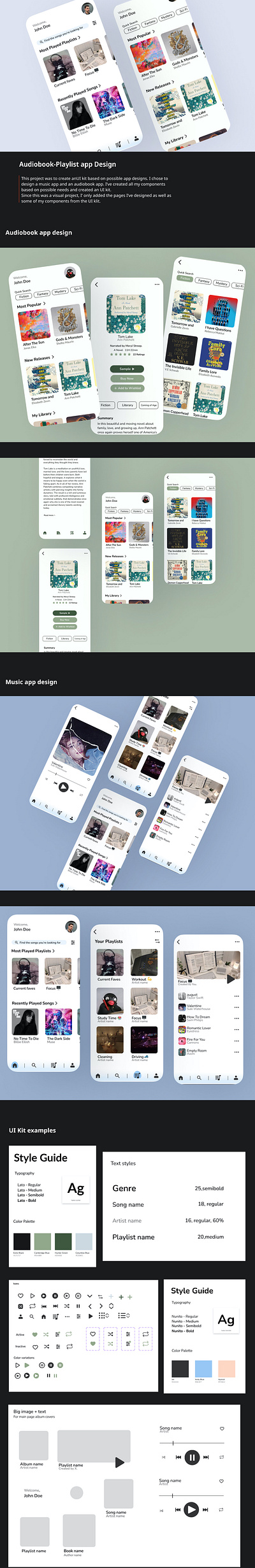 Audiobook-Music App Concept Design