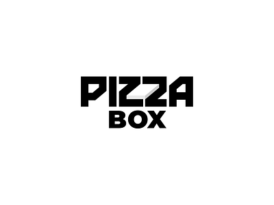 Pizza box box brand branding delivery design elegant graphic design illustration logo logotype minimalism minimalistic modern negative space negativespace pizza wordmark