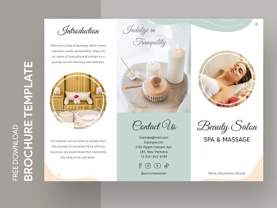 Tri-Fold Brochure Spa & Massage Free Google Docs Template 3fold brochure beauty booklet brochure brochure design brochures docs free google docs templates free template free template google docs google google docs handout massage brochure spa spa brochure template tri fold trifold brochure