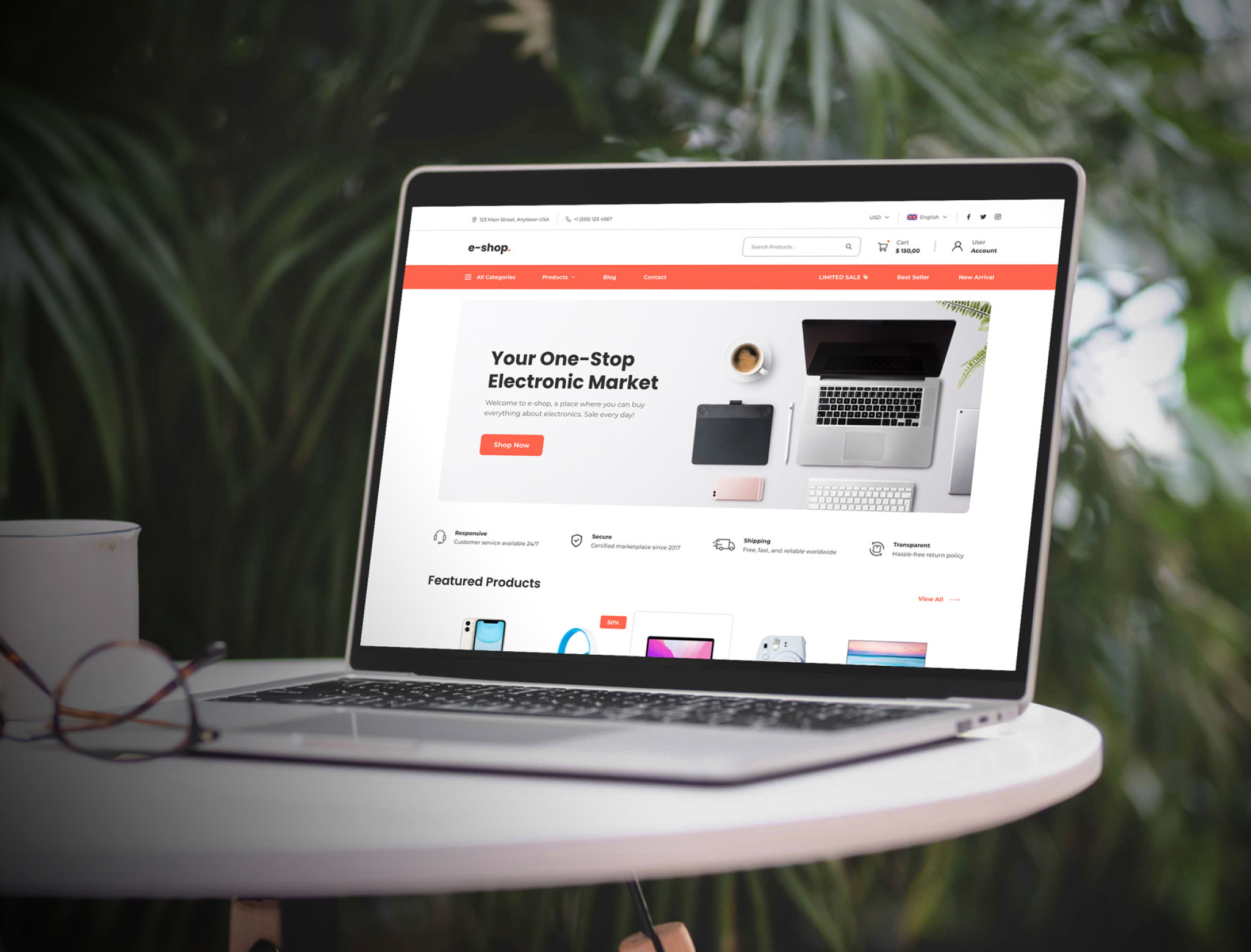 E-Shop – Electronic E-Commerce Website Design UI Template by Ahmad S ...