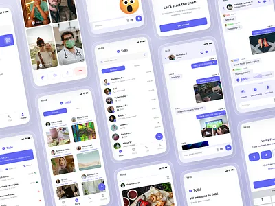 Tolki - Messenger Mobile App app chat chat app chatting conversation discussion group chat inbox message messenger mobile mobile app social media status story talk talking ui uiux video call