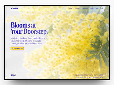 Bloom - Flower Delivery Website branding delivery design flower graphic design illustration landing page online store ui web design website