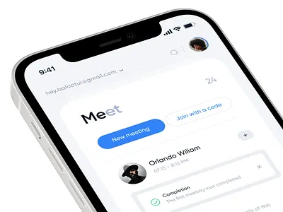 📍Meeting app app app design clean design event app meet meeting meeting app meetup minimal minimalist mobile app schedule ui uiux ux