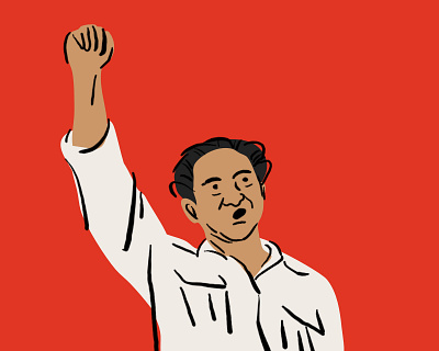 Aidit communism design draw graphic design illustration indonesia politics