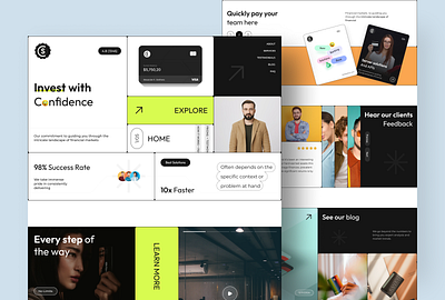 Investment Landing Page - CoinHub banking card credit card finance finance landing page fintech fintech landing page investment landing landing page ui design uiux user interface ux design