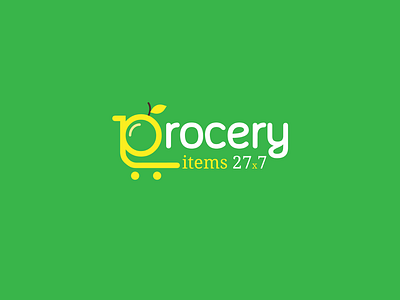 Logo: Grocery branding graphic design illustration logo typography vector