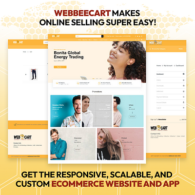 Sell Online effortlessly with WEBBEECART! e commerce web development webbeesite