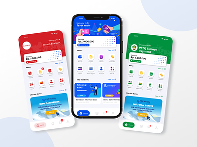 Custom App Platform Sekolah Pintar branding color custom education finance fintech graphic design interface mobile payment school tech ui ui ux