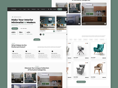 Furniture Landing Page design furnituredesign landingpage ui ux webdesign