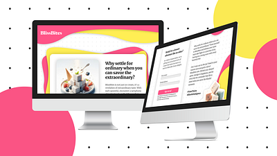 BlissBites web design landing page branding dailyui figma graphic design ui
