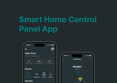 SMART HOME CONTROL PANEL APP app design control panel control panel app home appliances control panel smart home